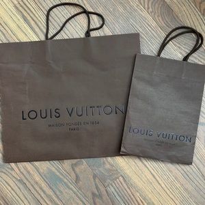 Set of 2 Authentic Louis Vuitton store Shopping Bags - Medium and Small size